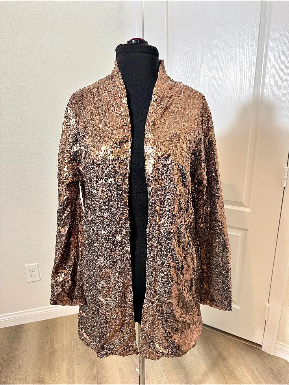 Rose Gold Sequin Jacket XXL fits XL